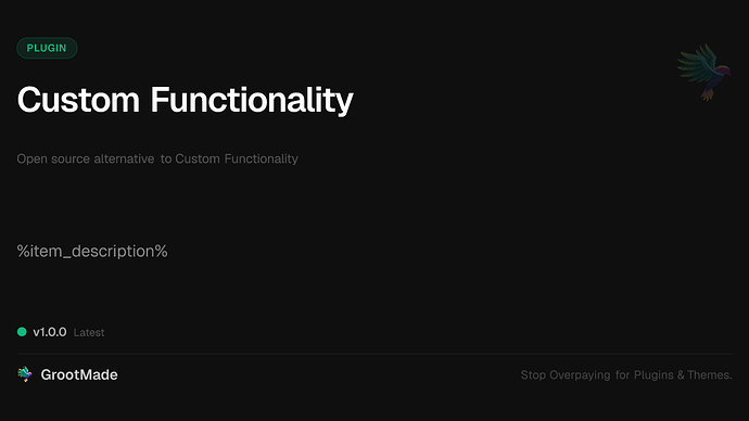 Custom Functionality