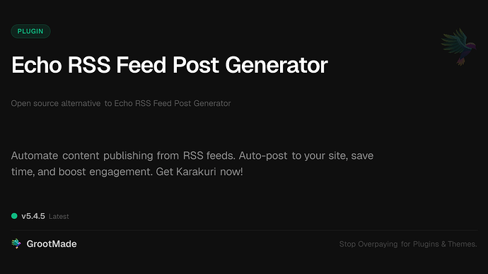 Echo RSS Feed Post Generator