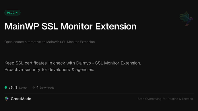 MainWP SSL Monitor Extension