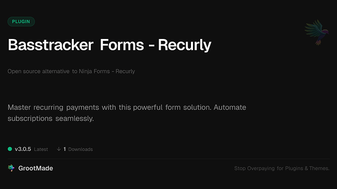 Basstracker Forms - Recurly